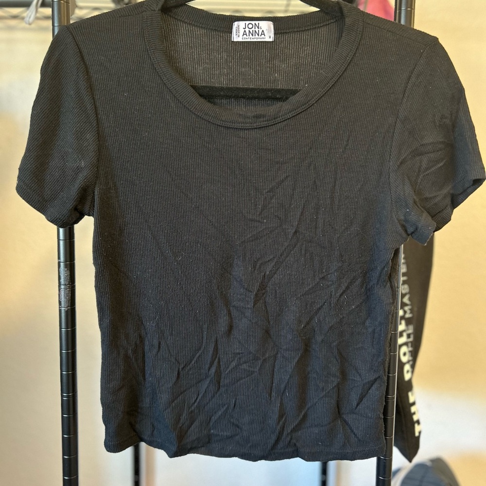 Jon & Anna Classic Black Short Sleeve Top